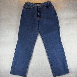 Vintage Gap Blue Jeans Women 12 Classic Comfort Straight Leg Raw Hem Made In USA